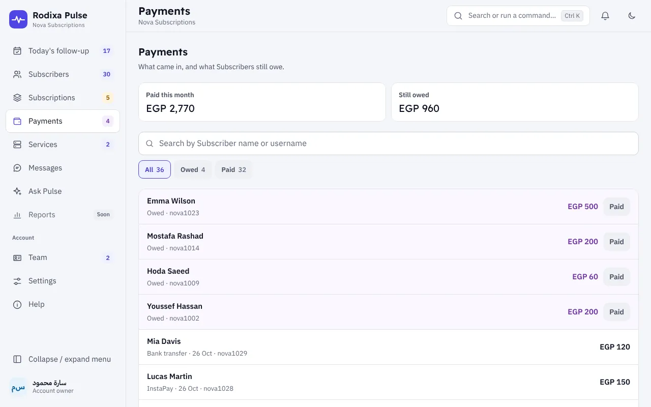 Payments — Digital subscriptions reseller